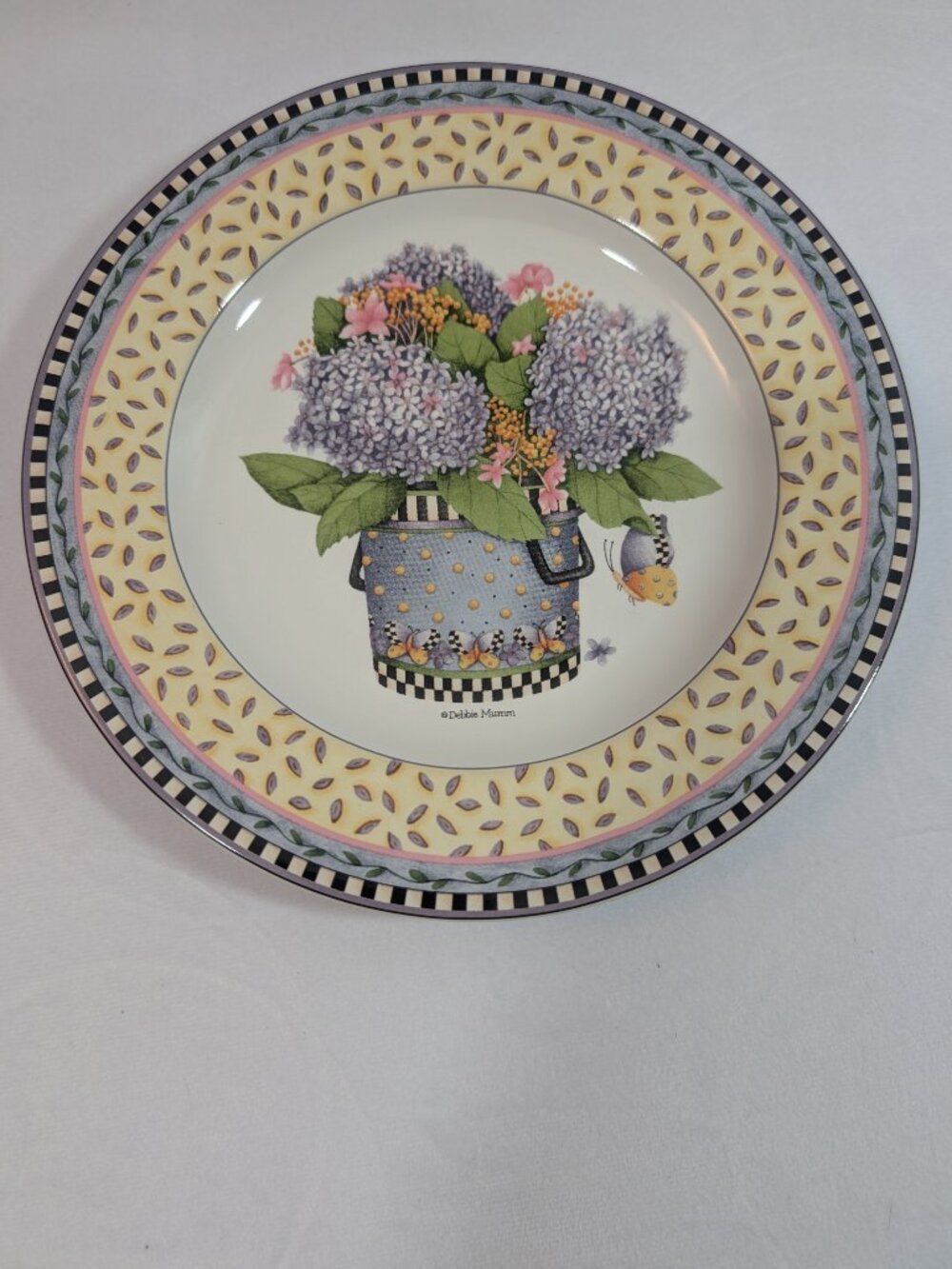 Sakura Debbie Mumm Spring Bouquet Set of 4 Salad Dessert Plates 8 inch - Picture 5 of 8